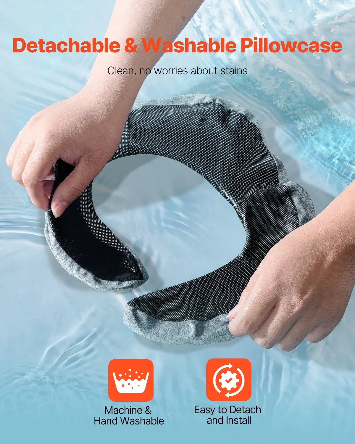 Casy Nest Dual-Layer 3D Travel Neck Pillow – 360° Adjustable Memory Foam with Eye Cover, Noise Blockers & Carry Pouch