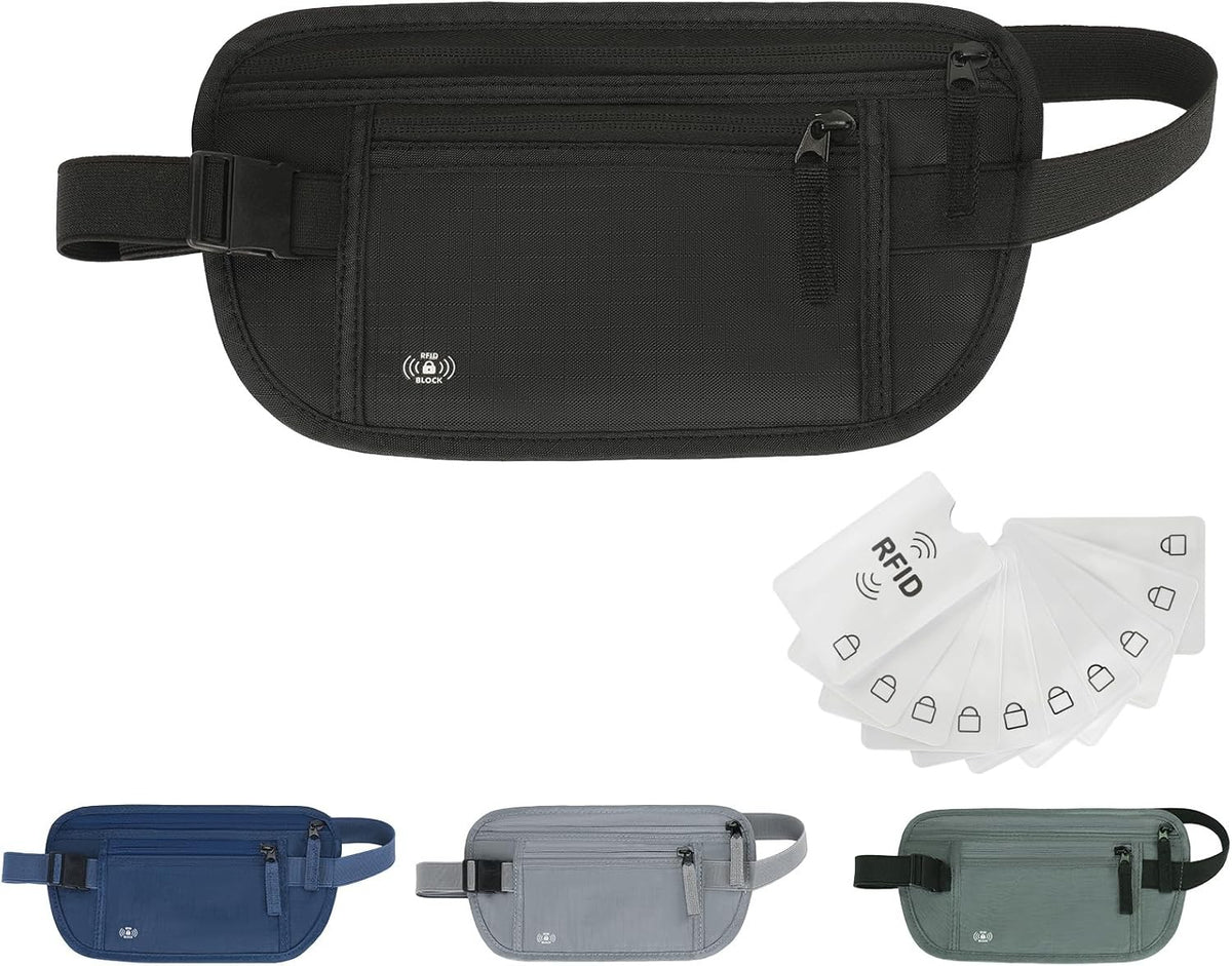 RFID Travel Money Belt Passport Holder