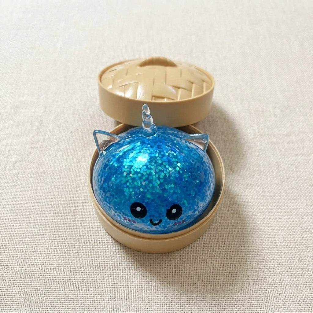 Colorful unicorn glitter squishy fidget toy product view