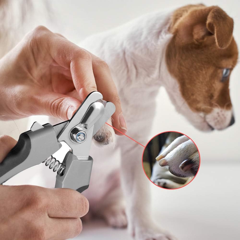 Dog & Cat Nail Clippers for Large Breeds, Safari Professional Trimmers with Quick Sensor, Safety Guard & Nail File