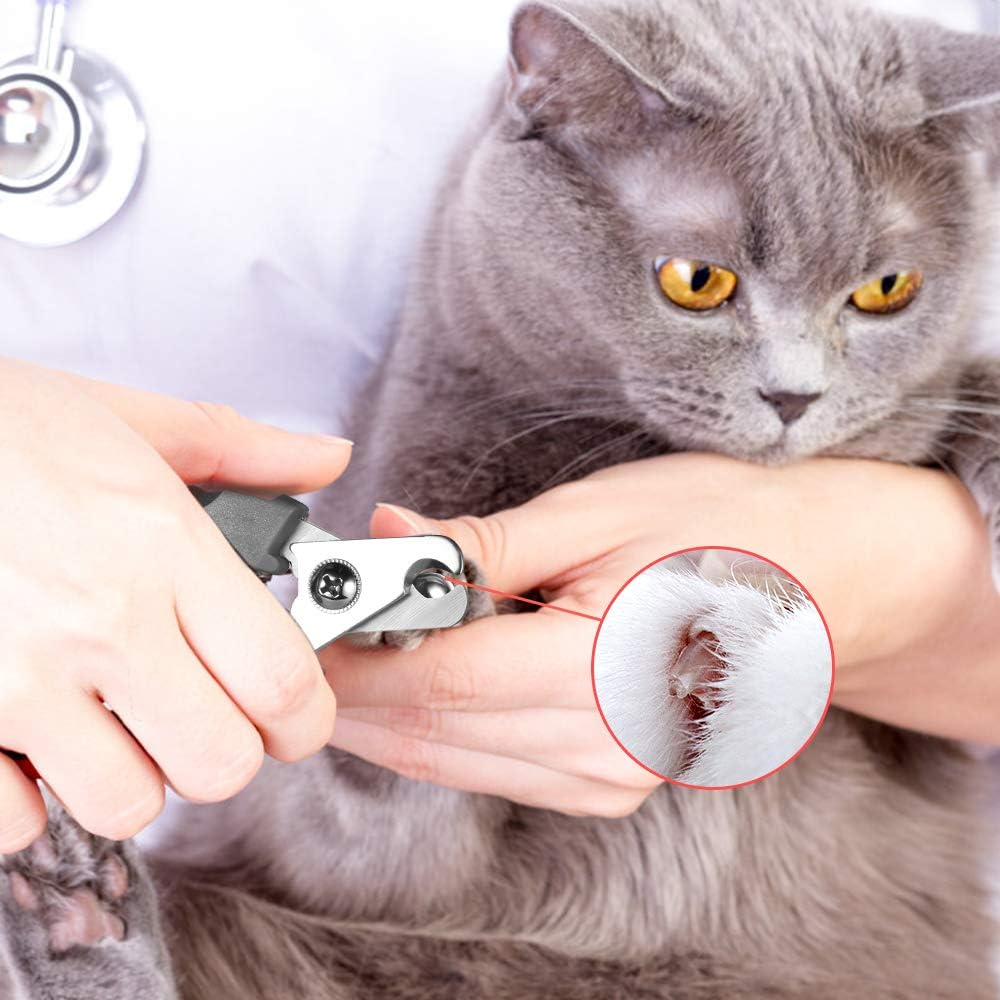 Dog & Cat Nail Clippers for Large Breeds, Safari Professional Trimmers with Quick Sensor, Safety Guard & Nail File