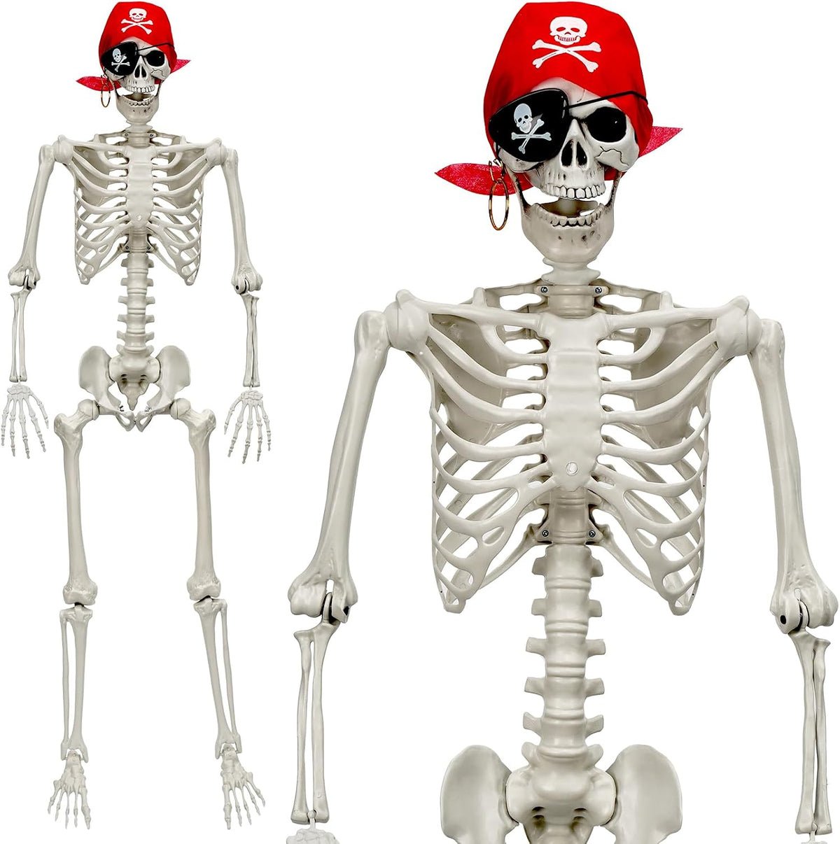 Life size Halloween skeleton decoration with movable design