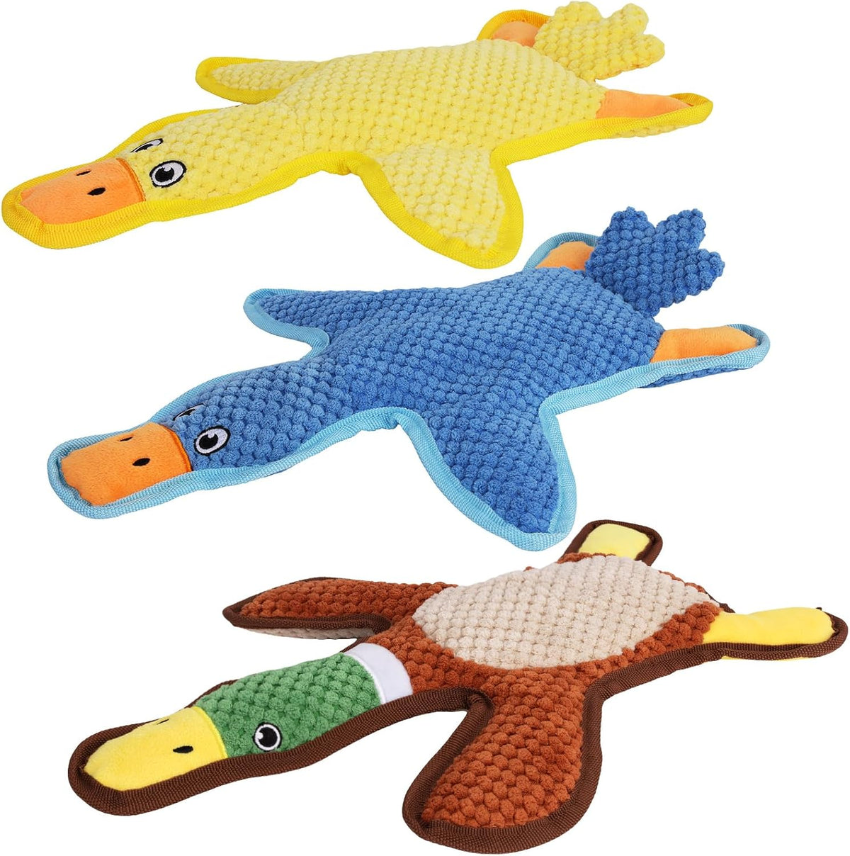 Large Plush Squeaky Dog Toys with Crinkle Paper, Tug of War Pull Toys for Puppies, Interactive Dog Chew Toys for Small, Medium and Large Dogs