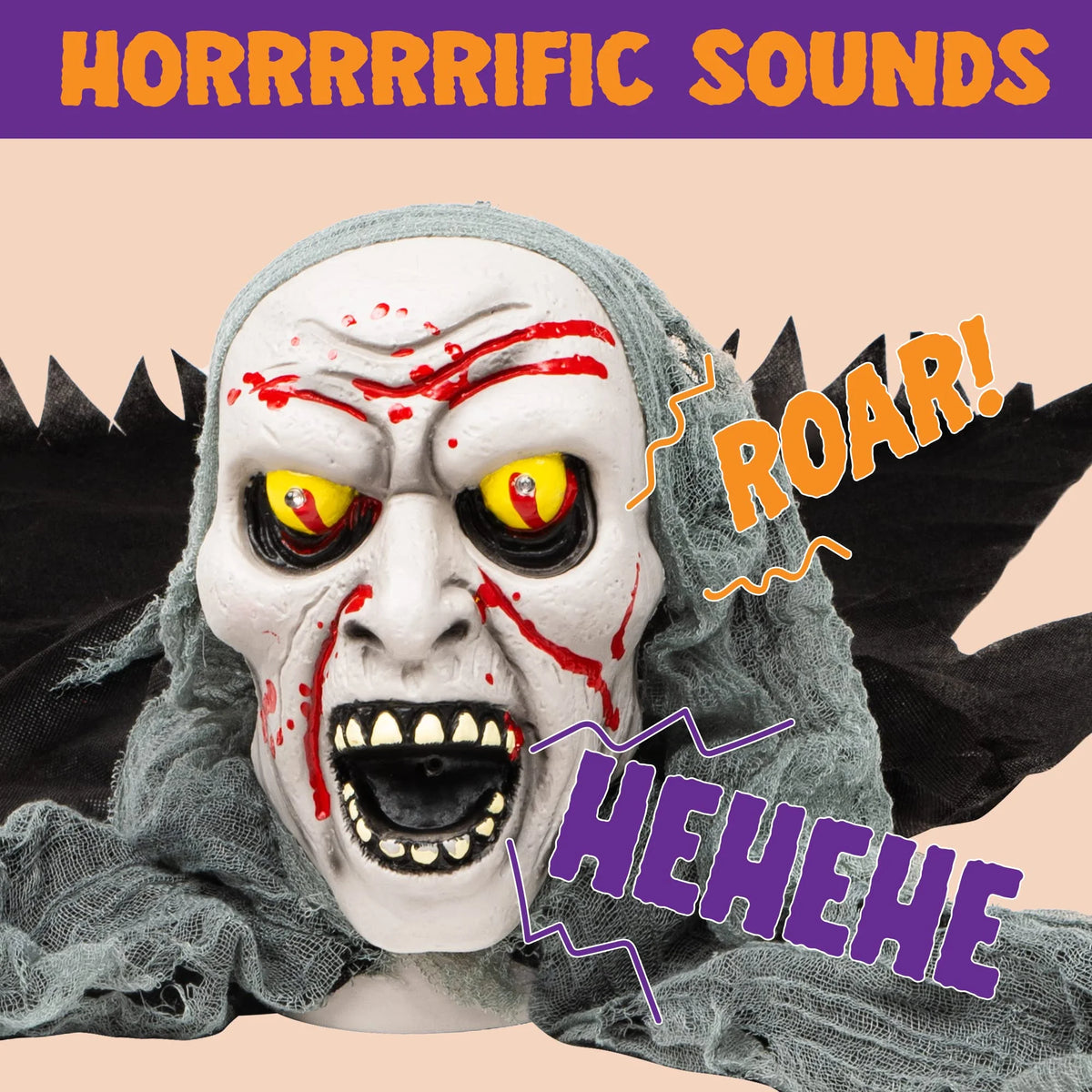 Animated Halloween groundbreaker zombie with creepy sound