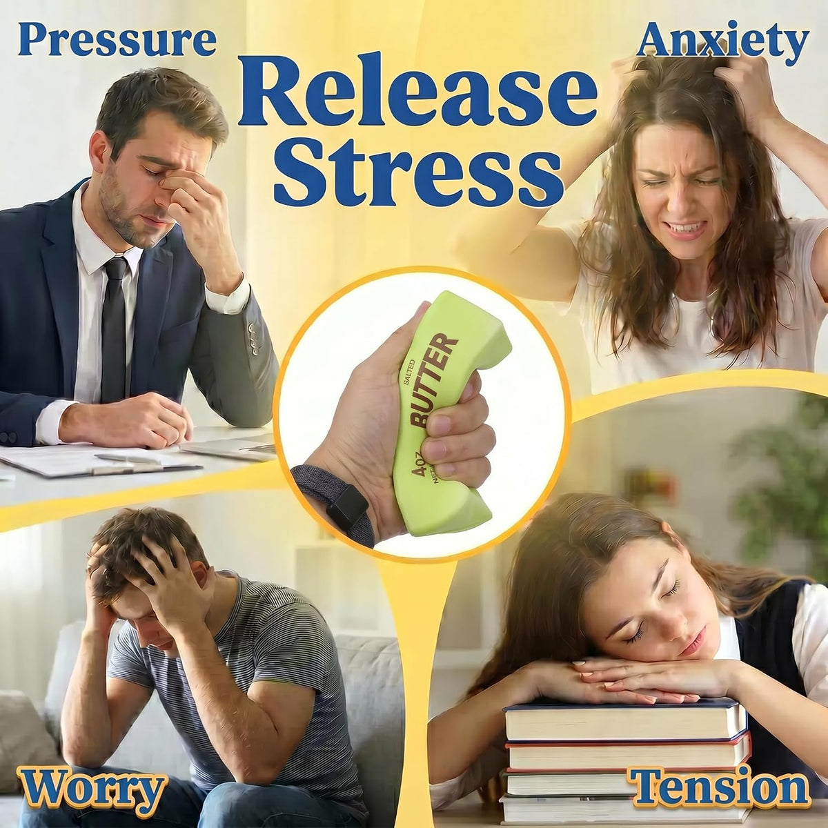 Slow-rising green butter squishy toy for adults and teens