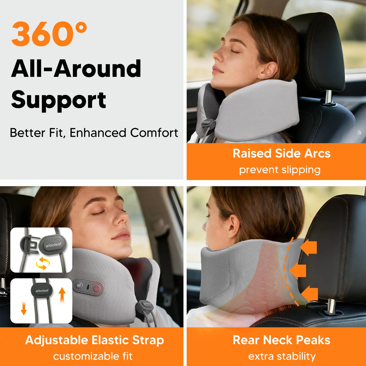 Memory foam travel neck pillow for comfortable head and neck support