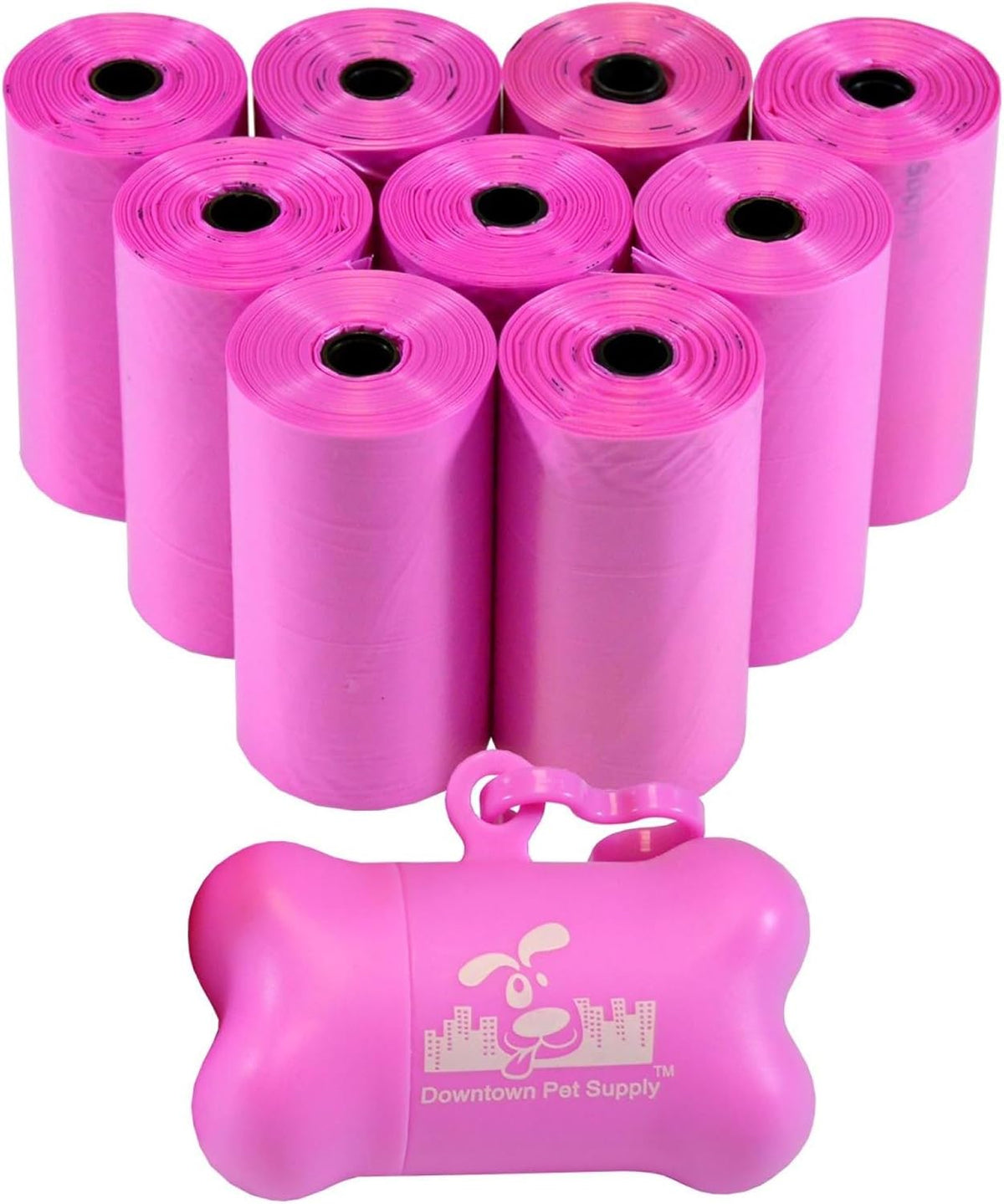 Large leak-resistant dog waste bags with convenient one-hand tear design