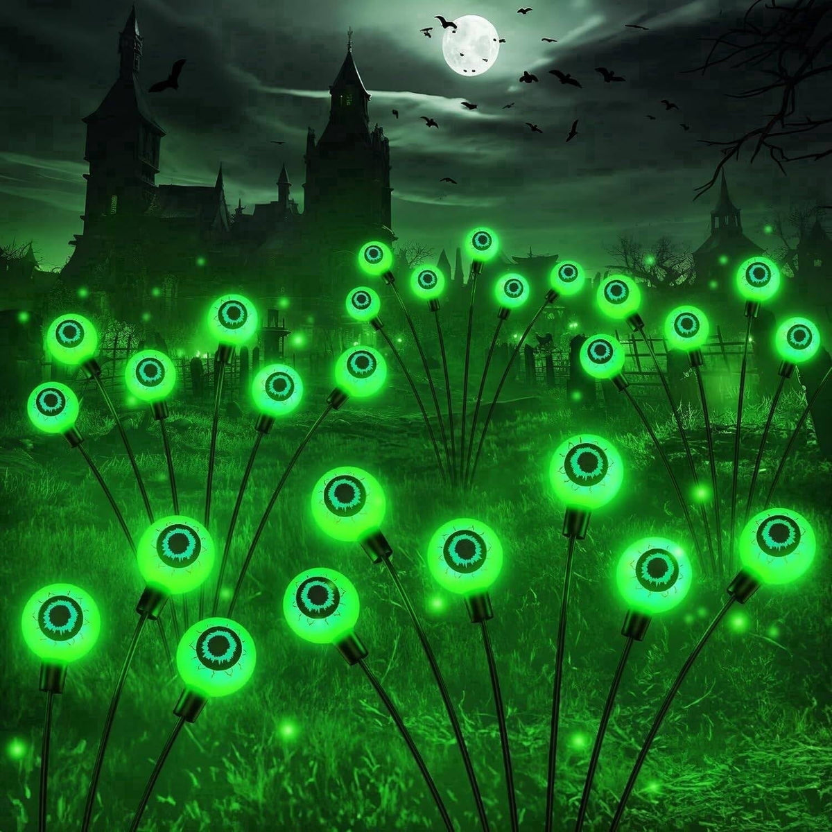 Solar Halloween Eyeball Path Lights 2 Pack