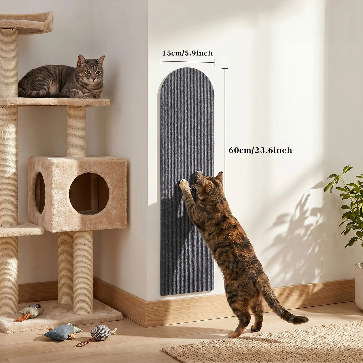 Cutting cat scratcher mat to fit