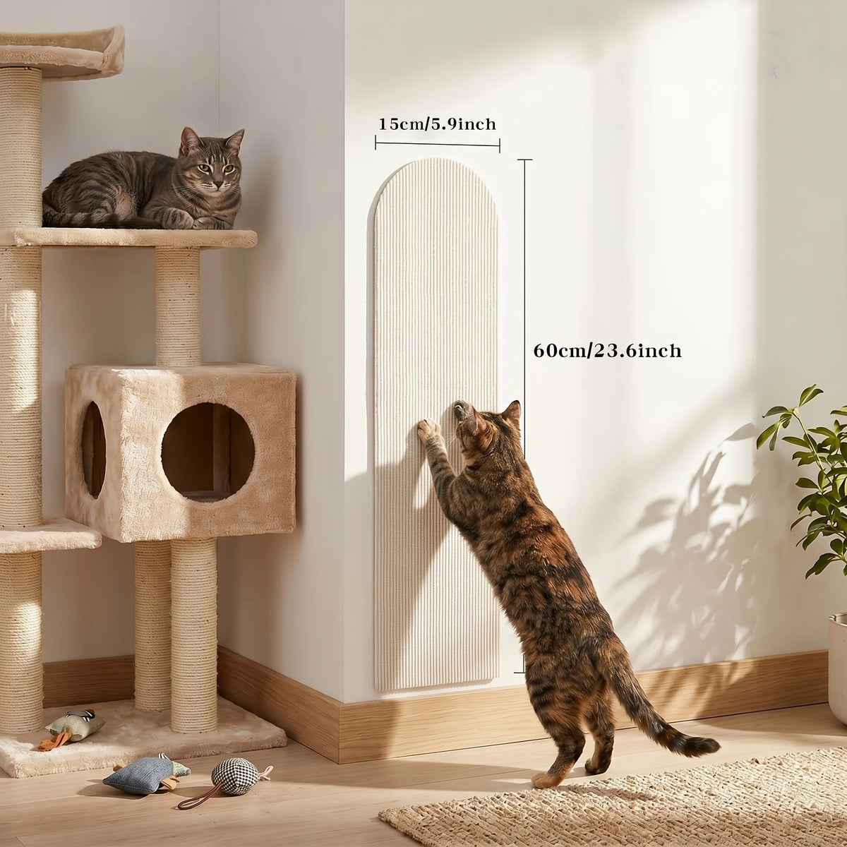 Light grey cat scratcher mat