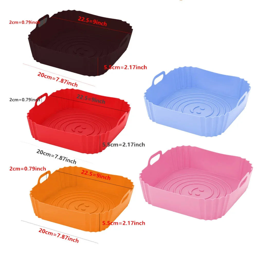 Non-stick silicone baking tray for air fryer and oven