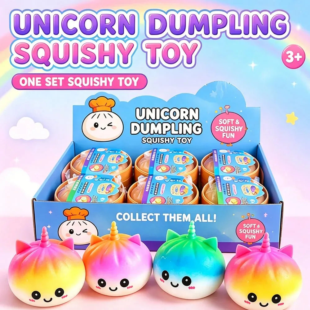 Cute purple unicorn squishy fidget toy