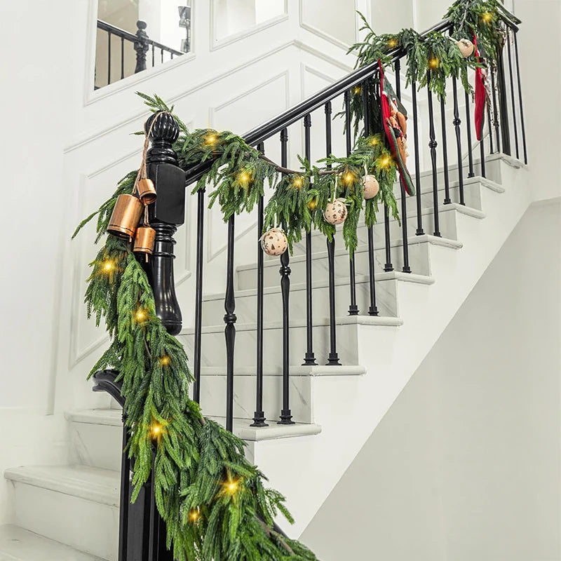 Norfolk pine Christmas garland for mantel - image 4