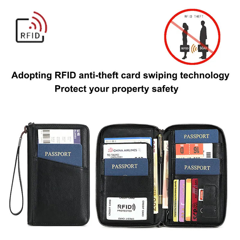 RFID blocking passport wallet in vegan leather - image 3