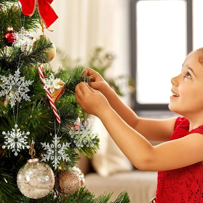 Clear acrylic snowflake Christmas ornaments - image 2