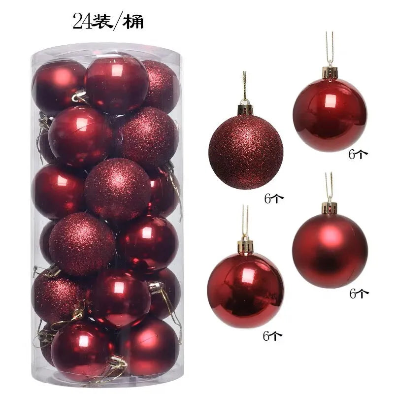 Mini Christmas Ball Ornaments 24 or 36 Pcs, Colorful Tree Decorations