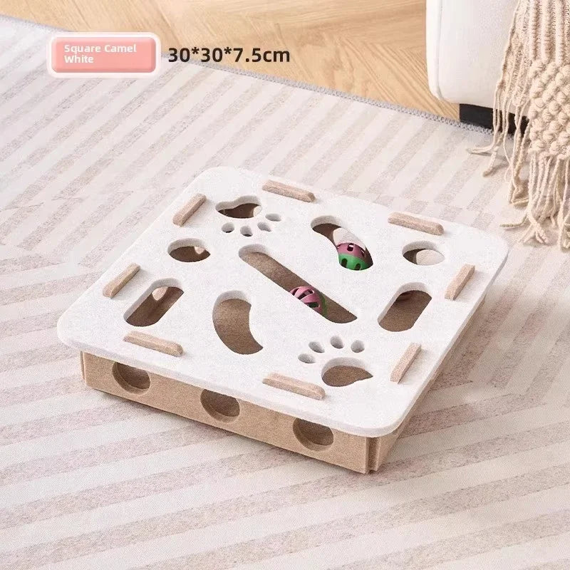 Felt cat puzzle box toy interactive play