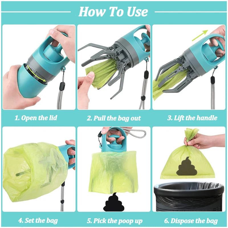 Portable dog poop scooper with bag dispenser - image 3