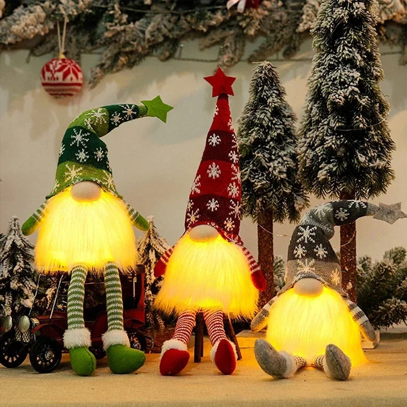 Christmas gnome plush ornament with LED light - image 4