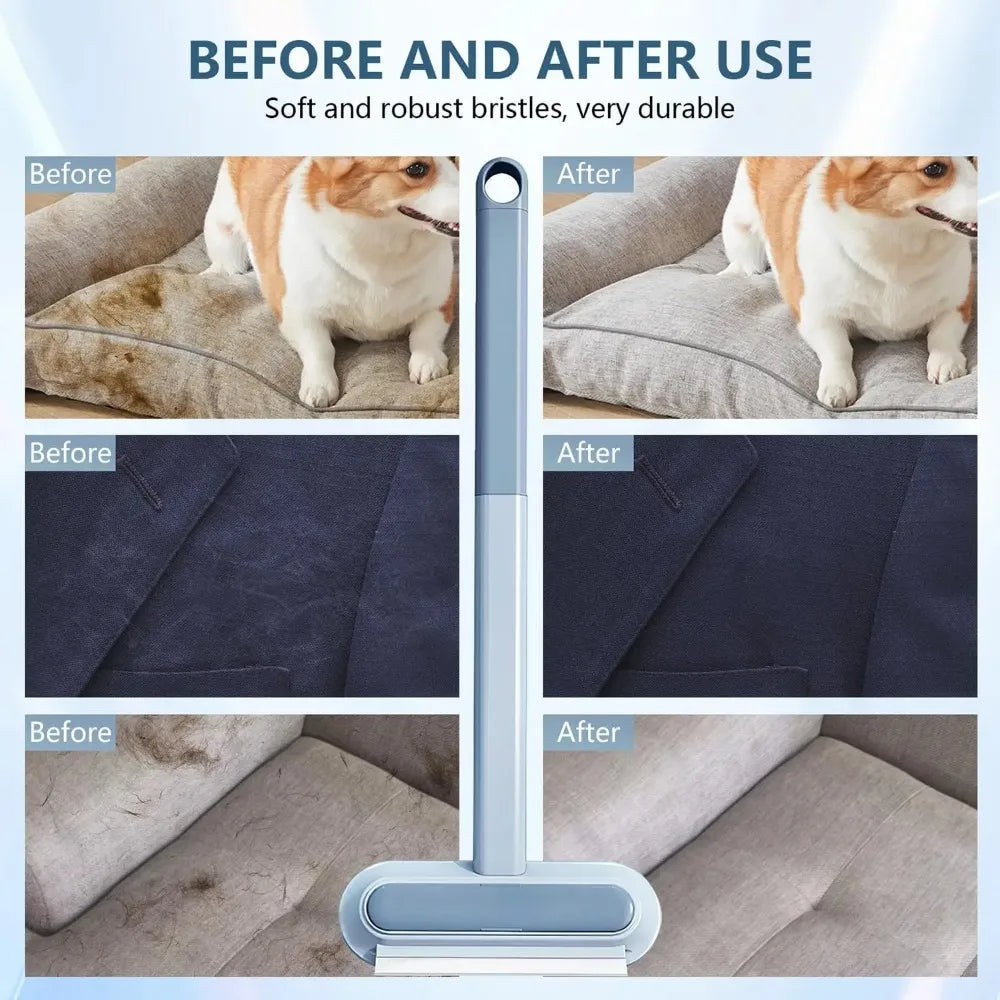 Velvet pet hair remover brush
