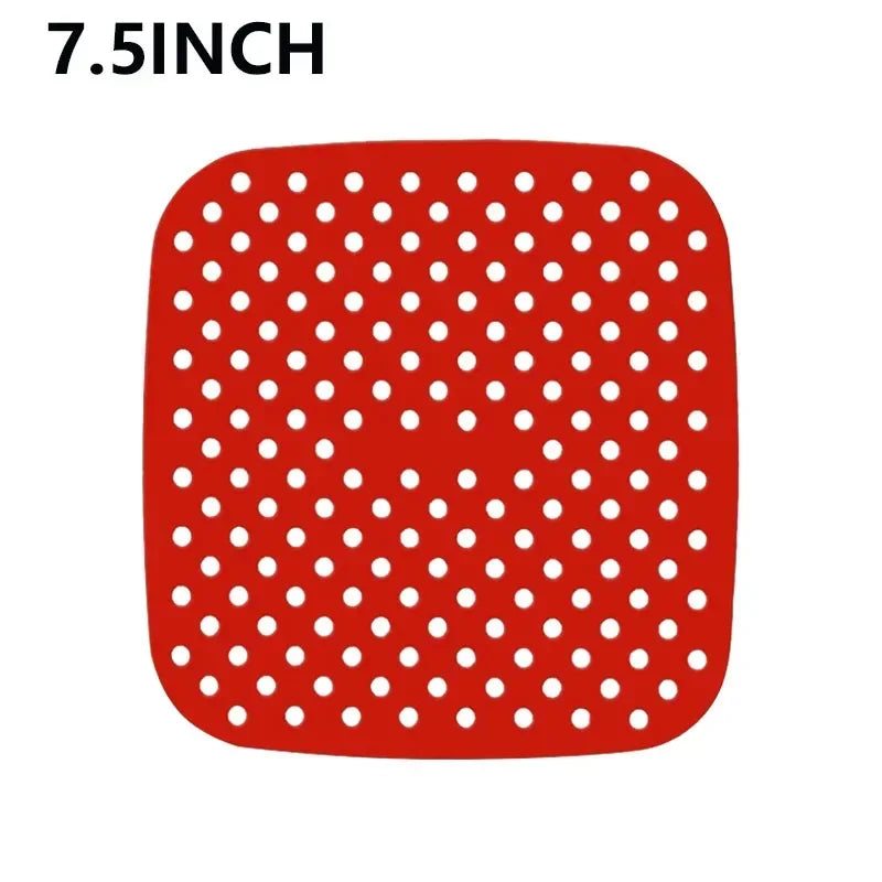 Flexible tear-resistant silicone air fryer liner