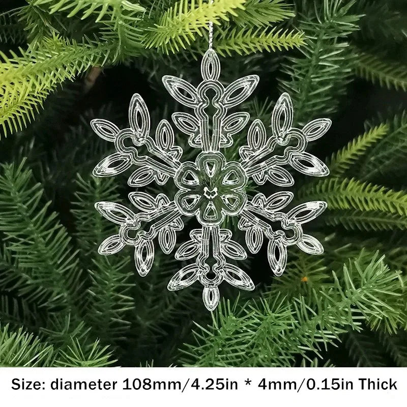 Clear acrylic snowflake Christmas ornaments - image 11