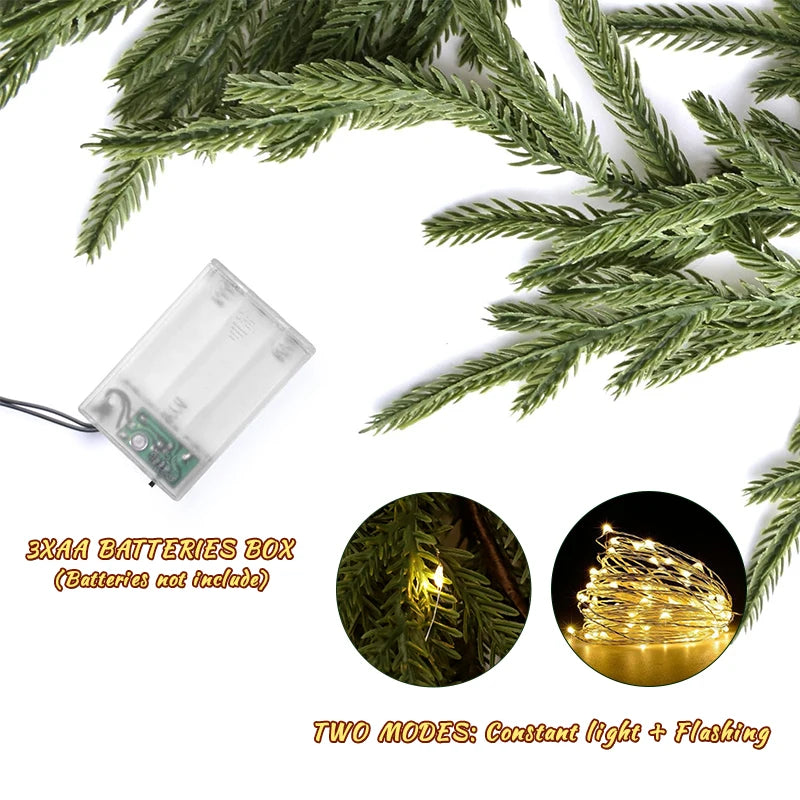 Norfolk pine Christmas garland for mantel - image 5