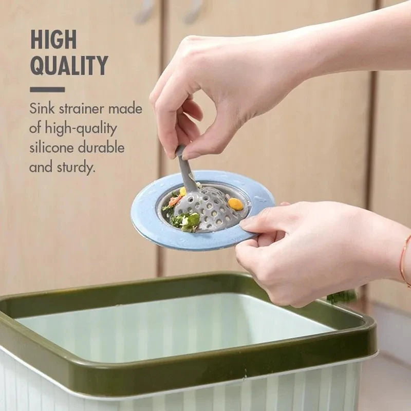 Bathroom sink hair catcher strainer