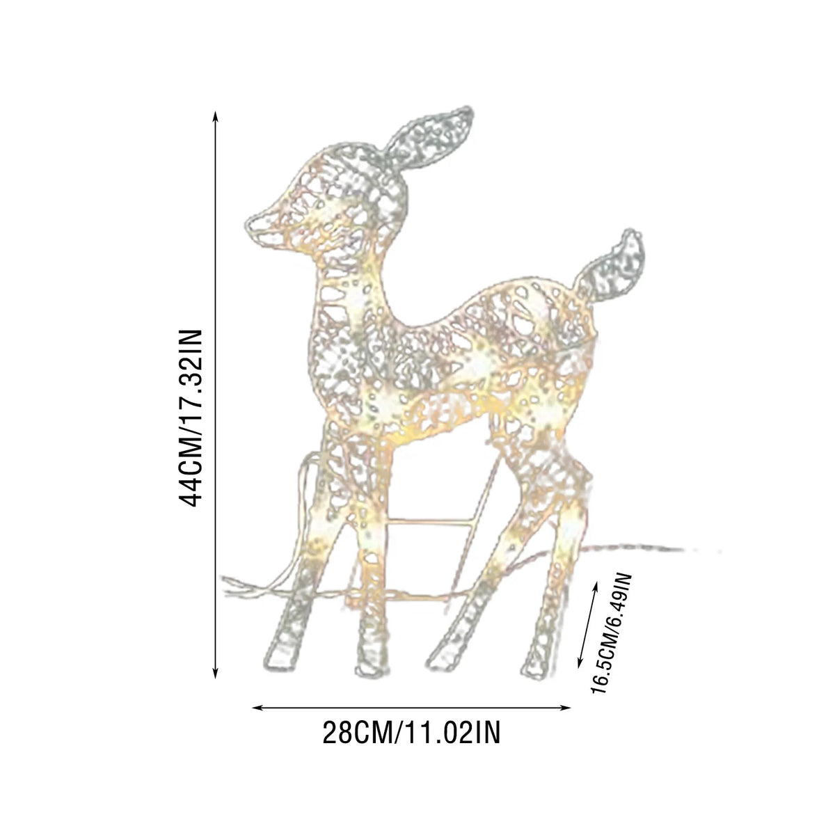 3 piece lighted Christmas reindeer family yard decor - image 4