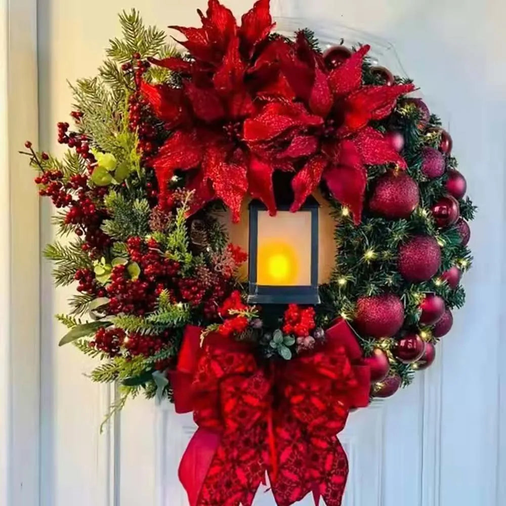 LED red berry Christmas wreath 30cm - image 9