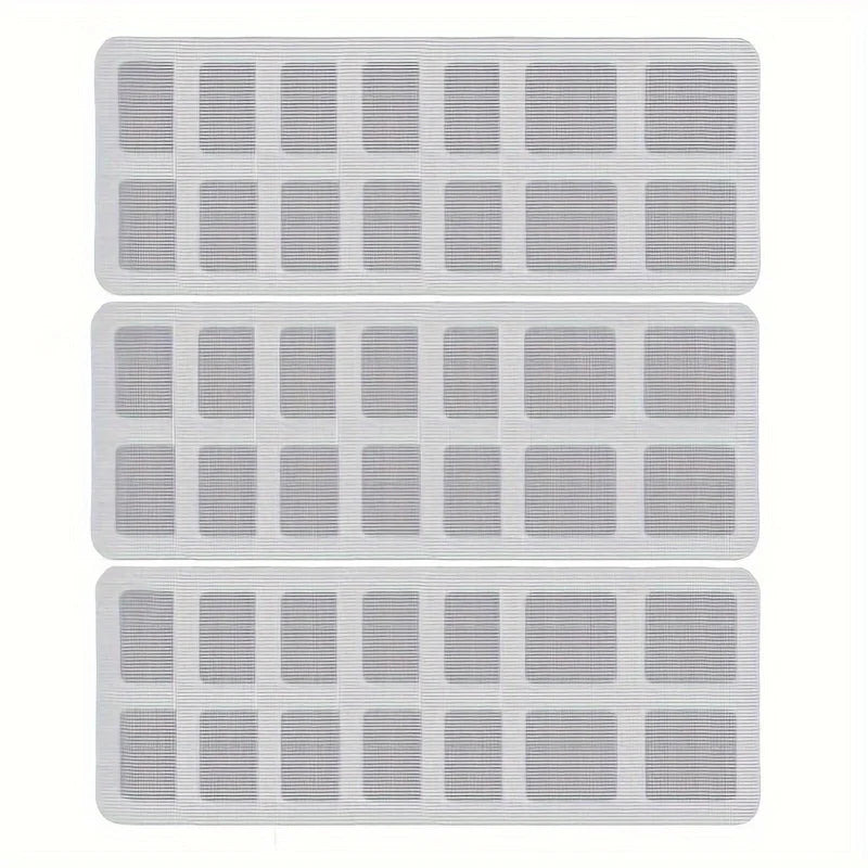 Mesh sticker trapping hair in bathroom drain
