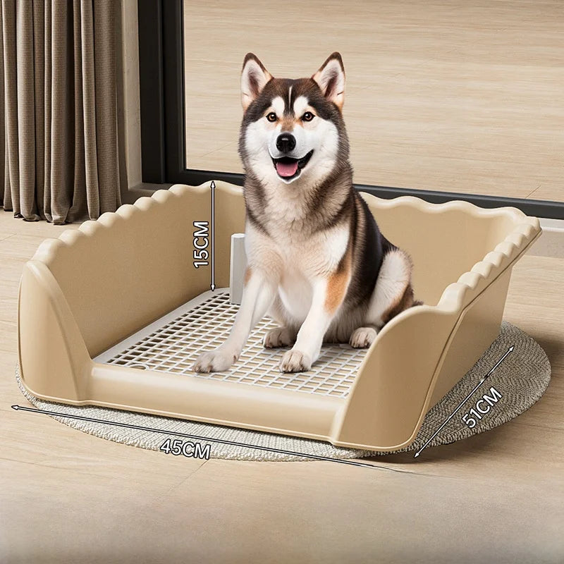 Foldable Indoor Dog Potty Tray, Pad-Free Training Toilet for Small Breeds