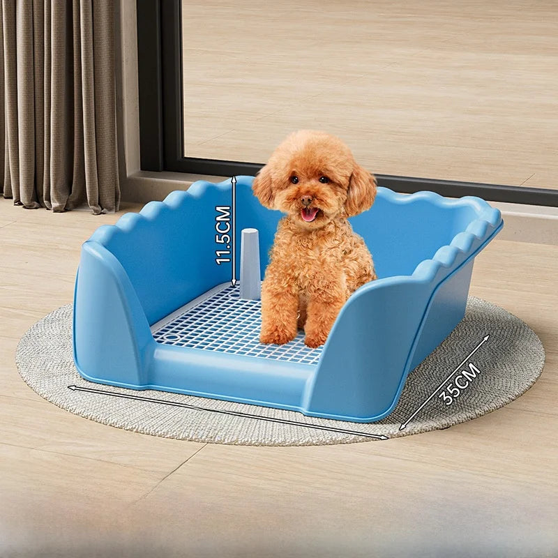 Foldable Indoor Dog Potty Tray, Pad-Free Training Toilet for Small Breeds