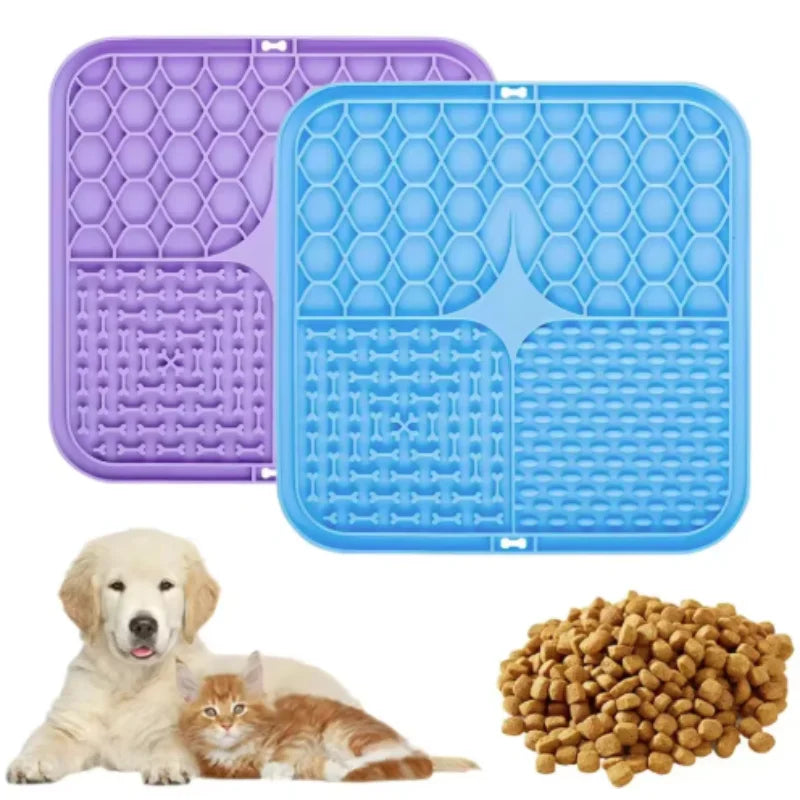 Dog lick pad during bath time