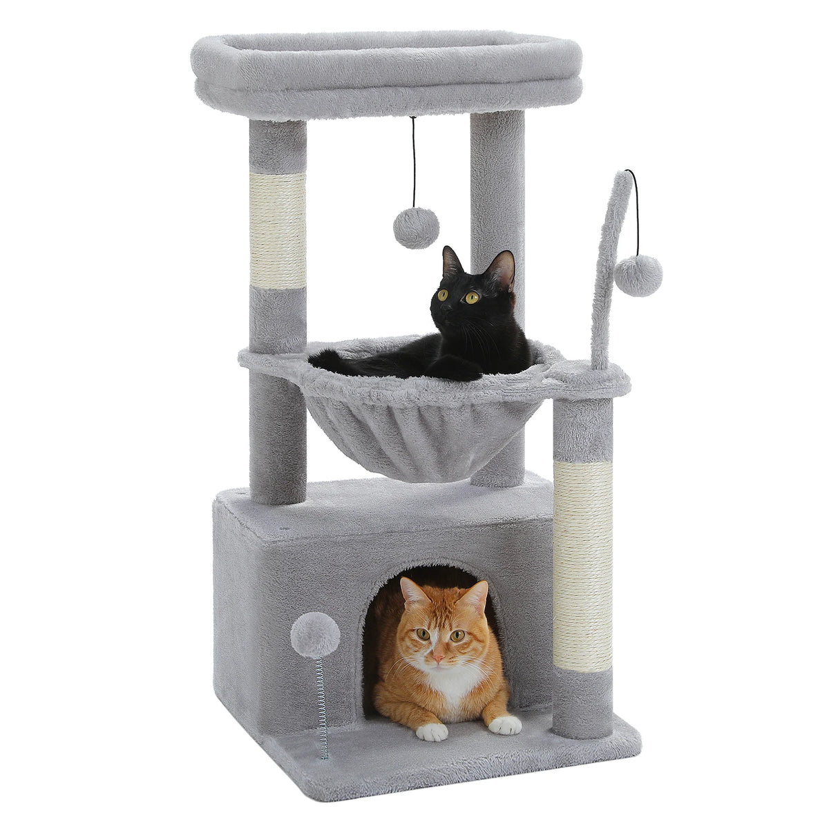 4-in-1 small cat tower furniture for living room