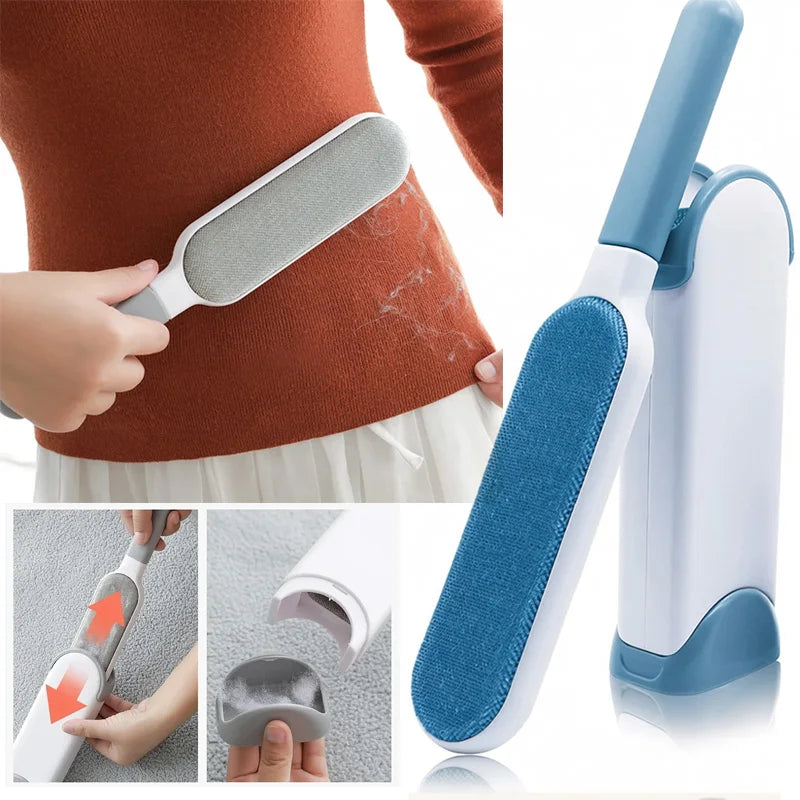 Blue lint remover brush