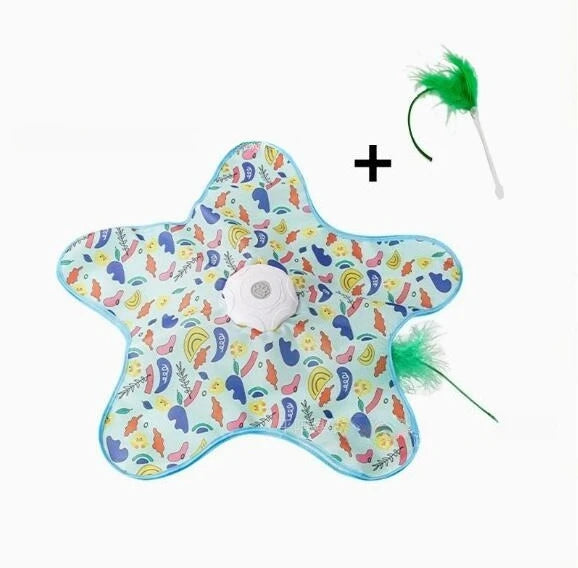 Interactive hide and seek cat toy with moving feather - image 8