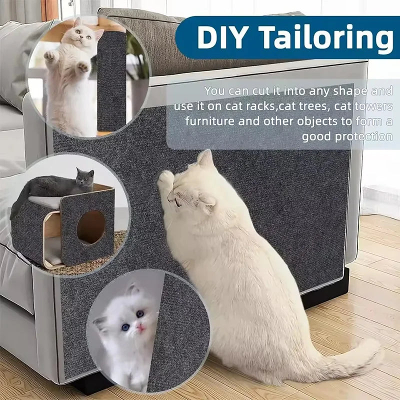 Self-adhesive felt cat scratch pad