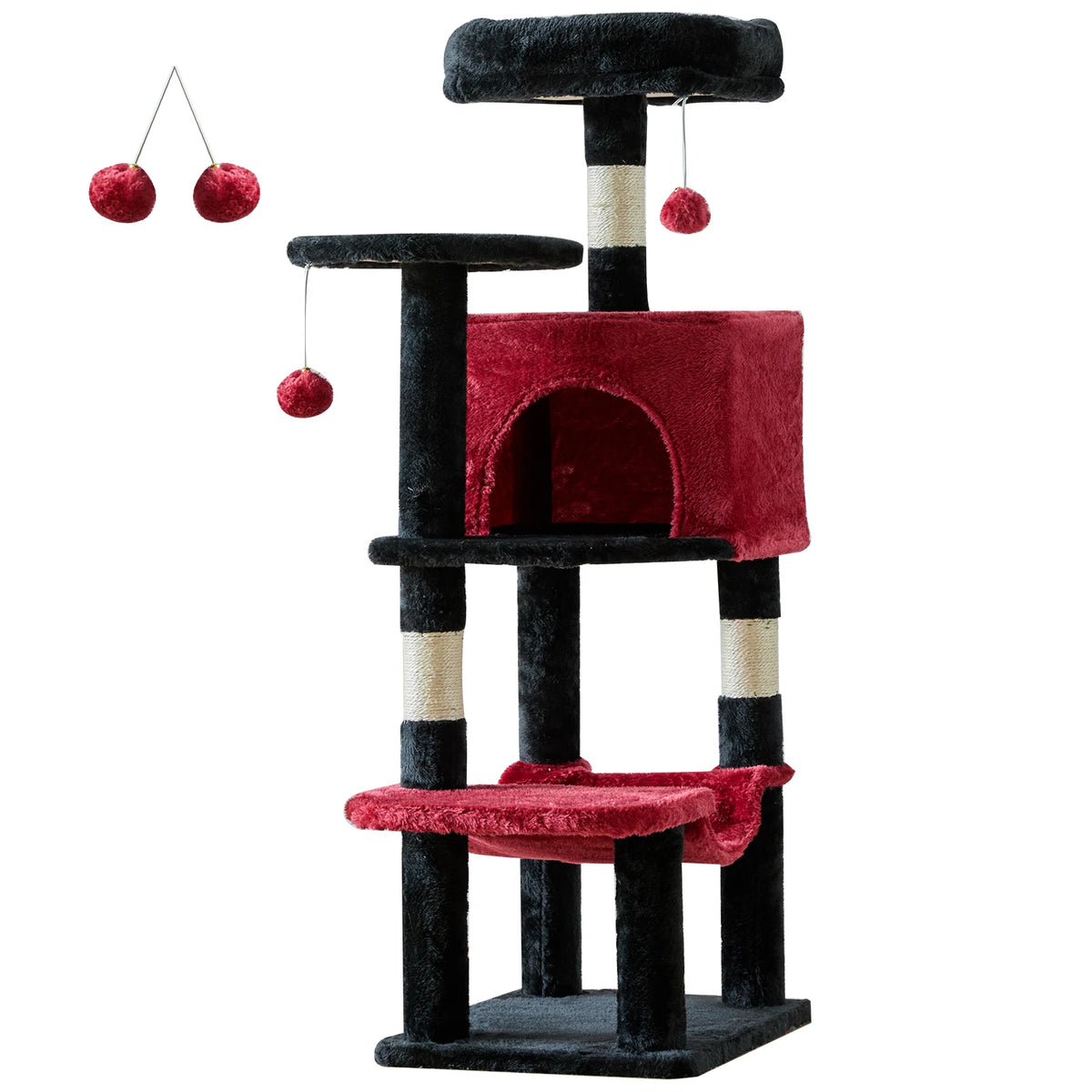 44 inch multi-level cat tower color options