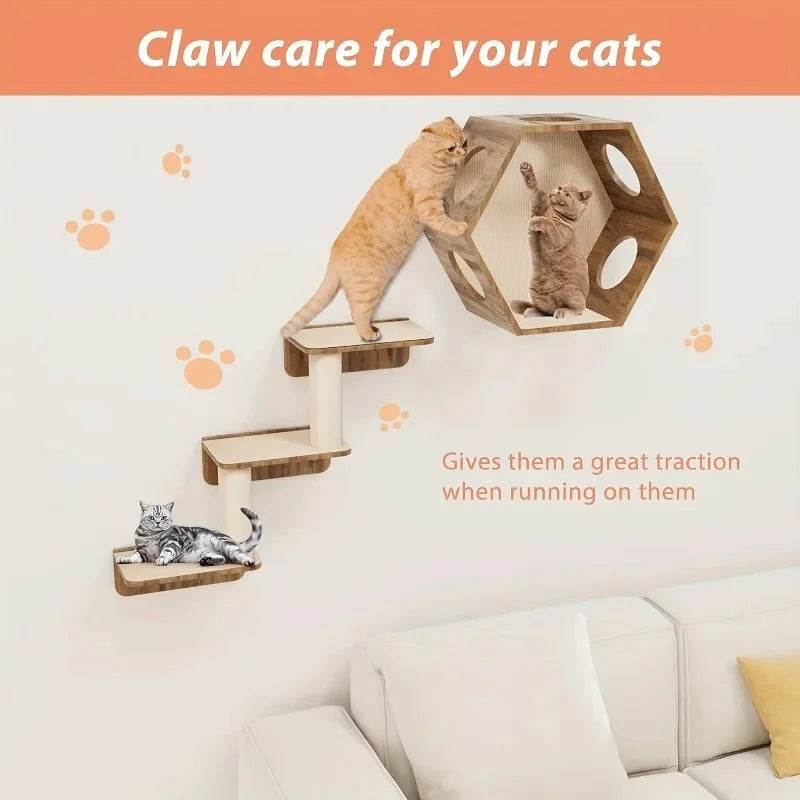 Cat scratching beige furniture protector