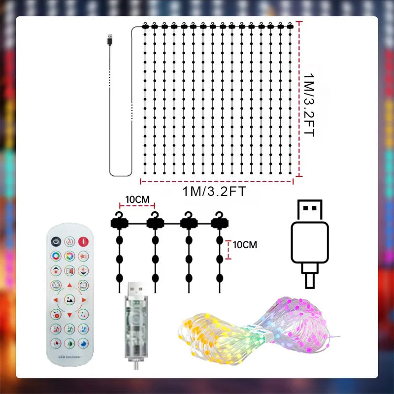 Smart LED curtain lights with app control - image 8