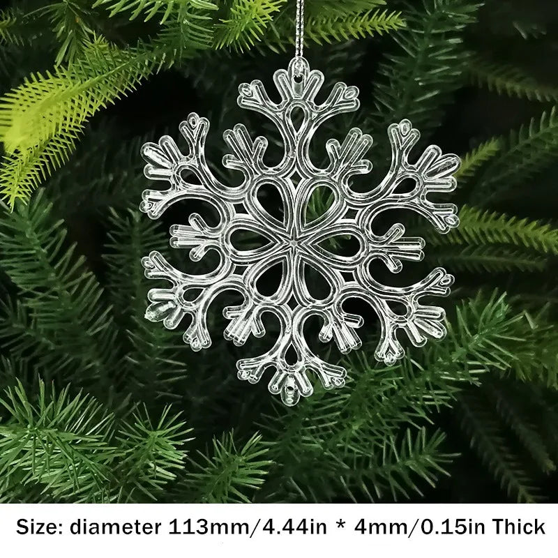 Clear acrylic snowflake Christmas ornaments - image 16