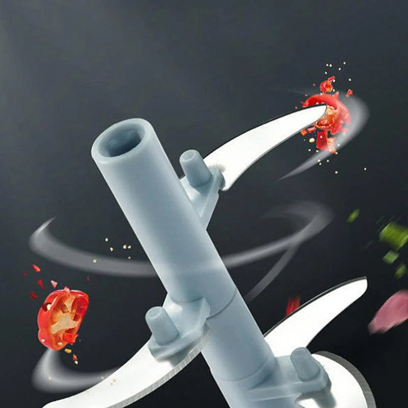 Manual garlic crusher with stainless steel blades