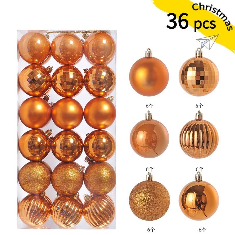 Mini Christmas Ball Ornaments 24 or 36 Pcs, Colorful Tree Decorations