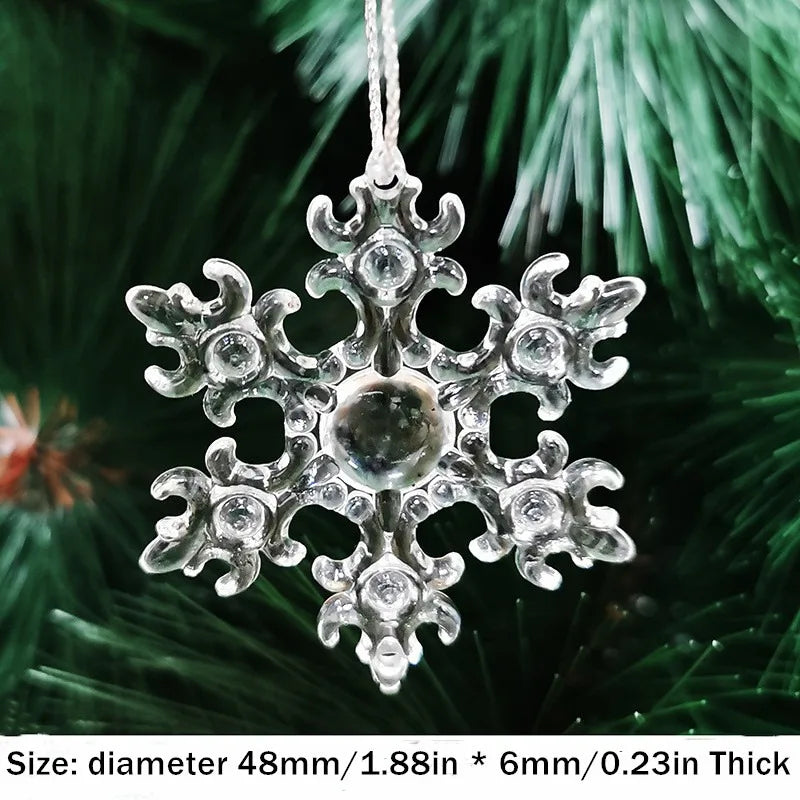 Clear acrylic snowflake Christmas ornaments - image 18