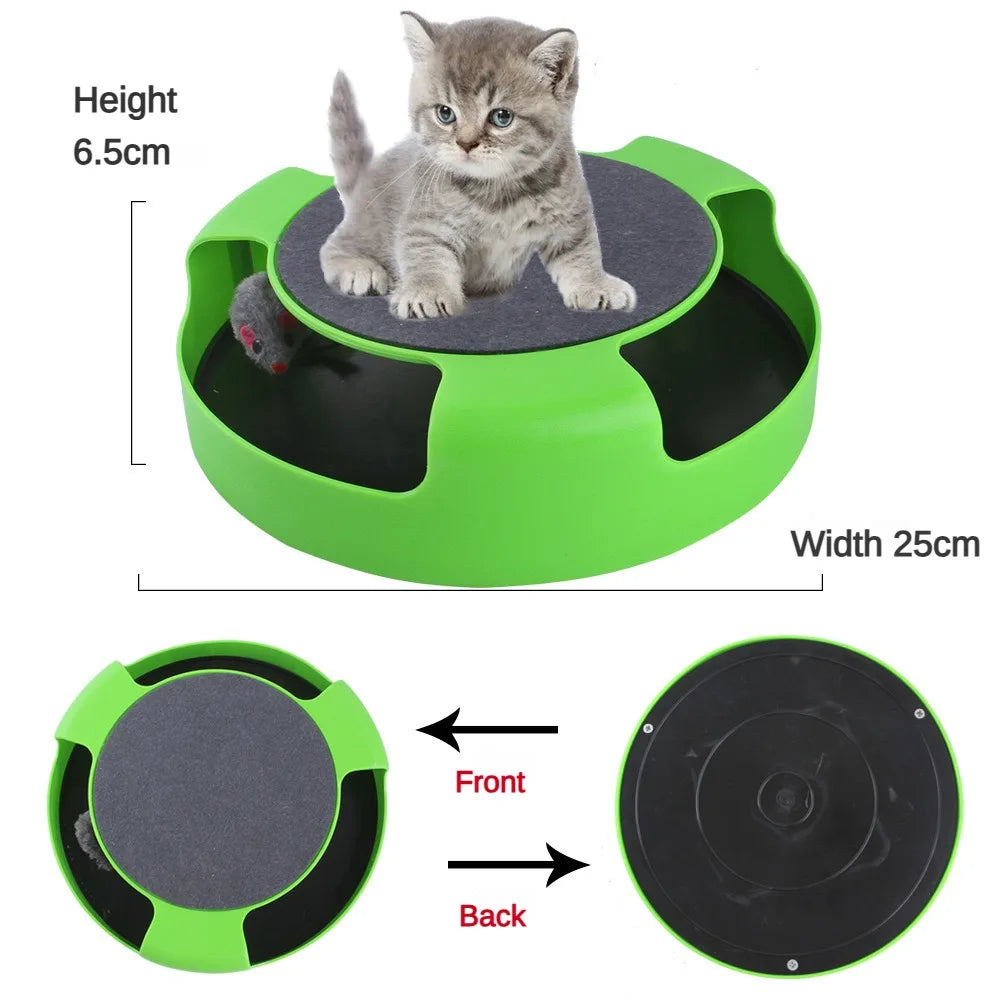 Cat turntable track toy color options