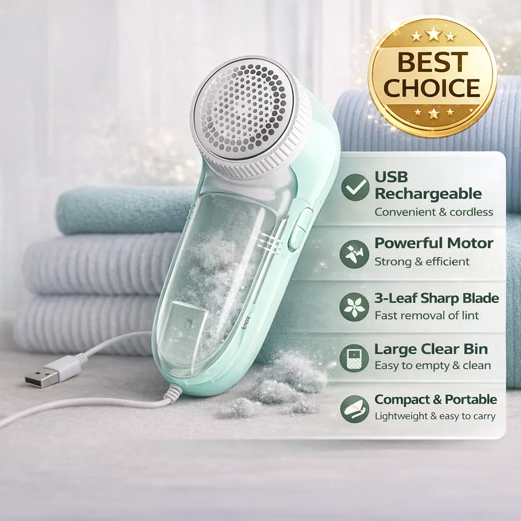 Electric fabric shaver lint remover