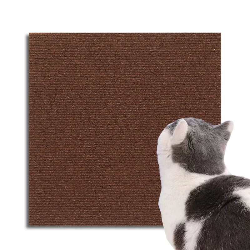 Black felt cat scratch mat