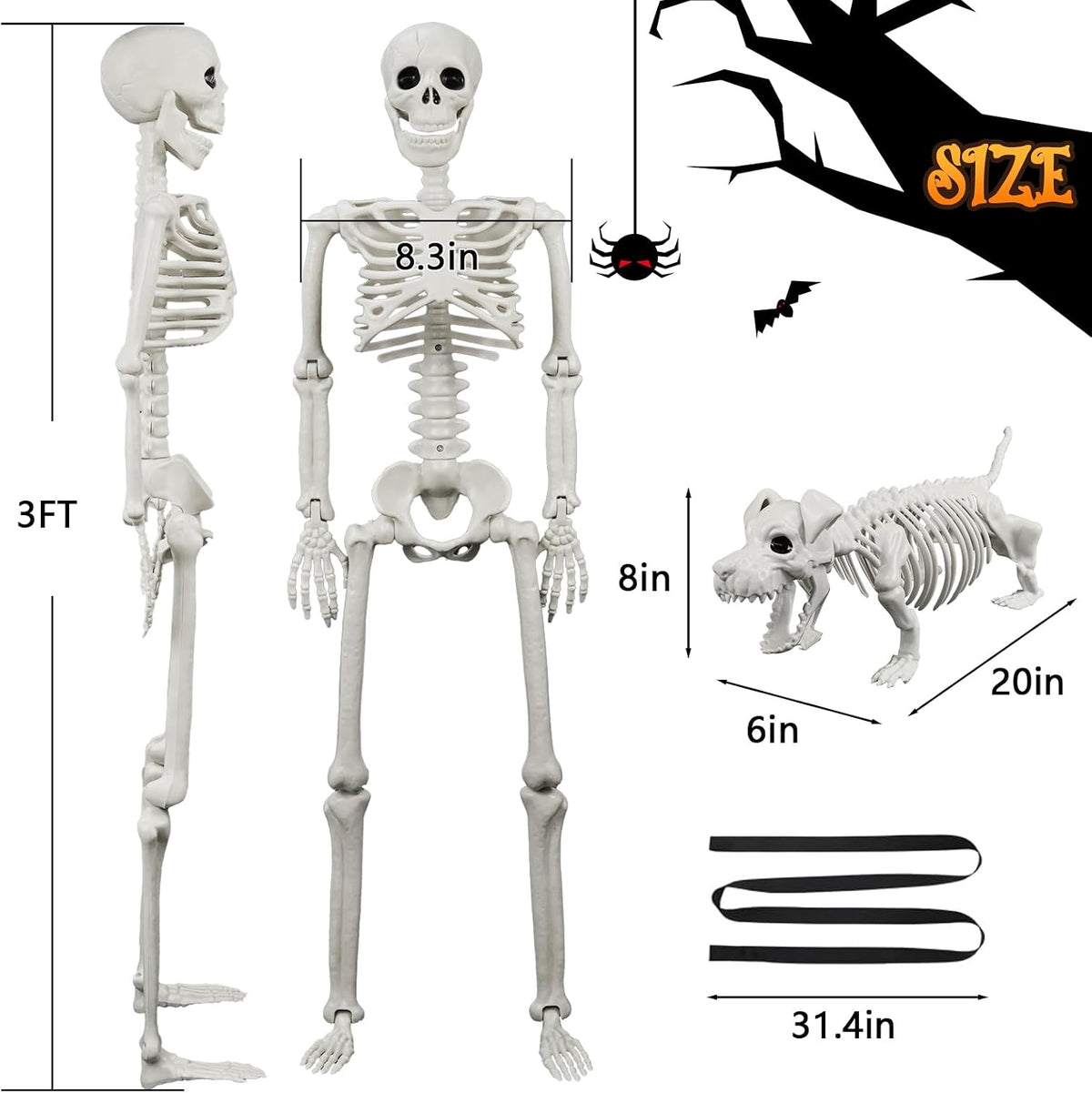 Halloween Skeleton Decorations Outdoor Graveyard Display