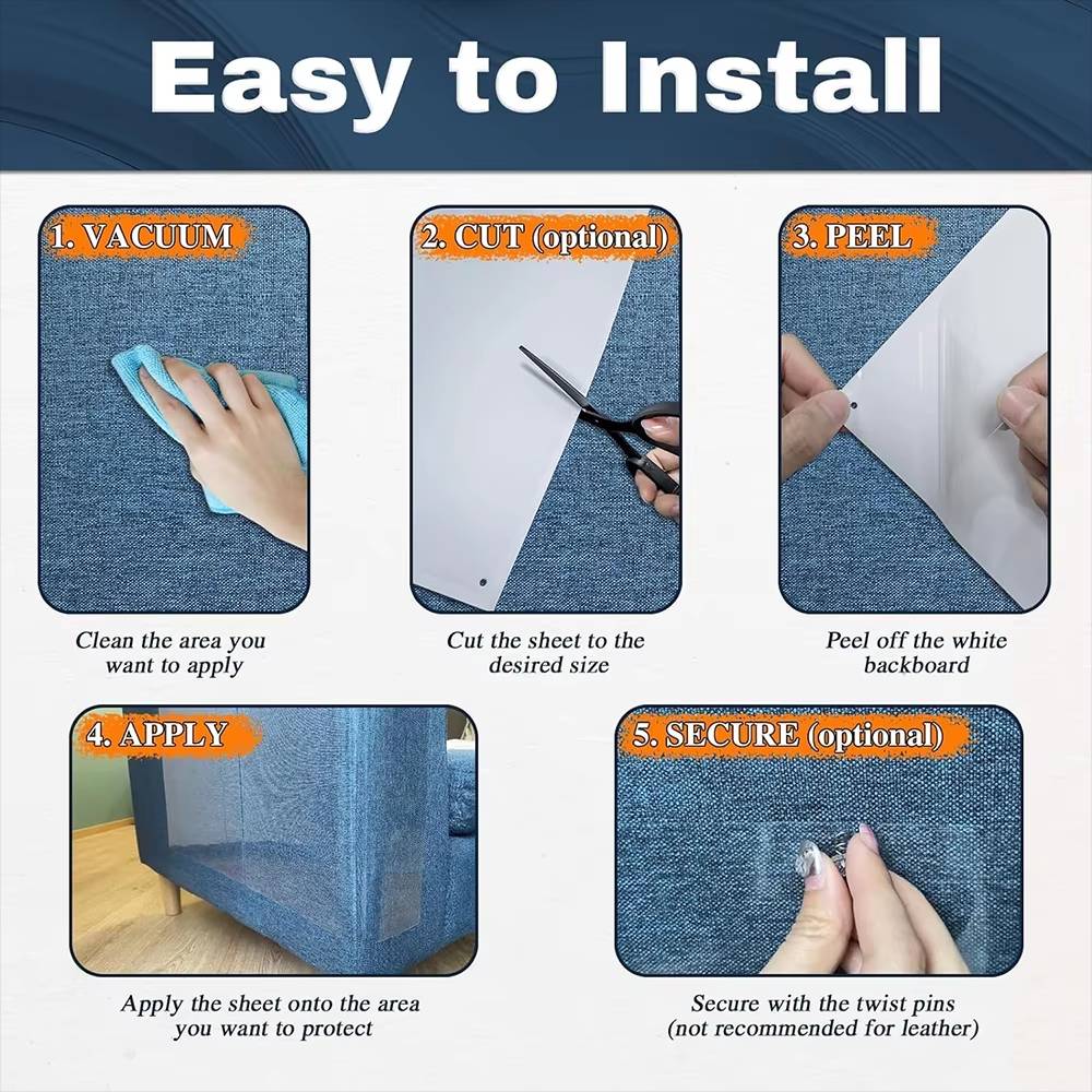 Self-adhesive cat training tape for sofa and furniture protection